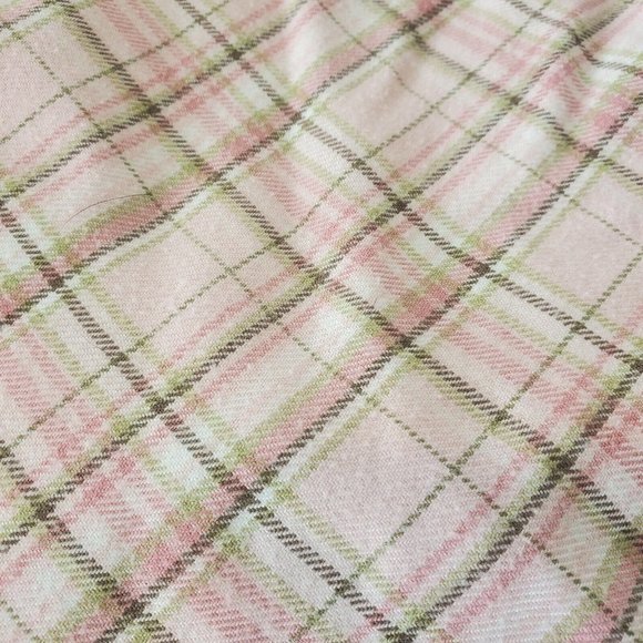 Janie And Jack Baby Girl Light Pink Plaid Flannel Dress Green Sz 12 To 18 Months - Picture 4 of 6